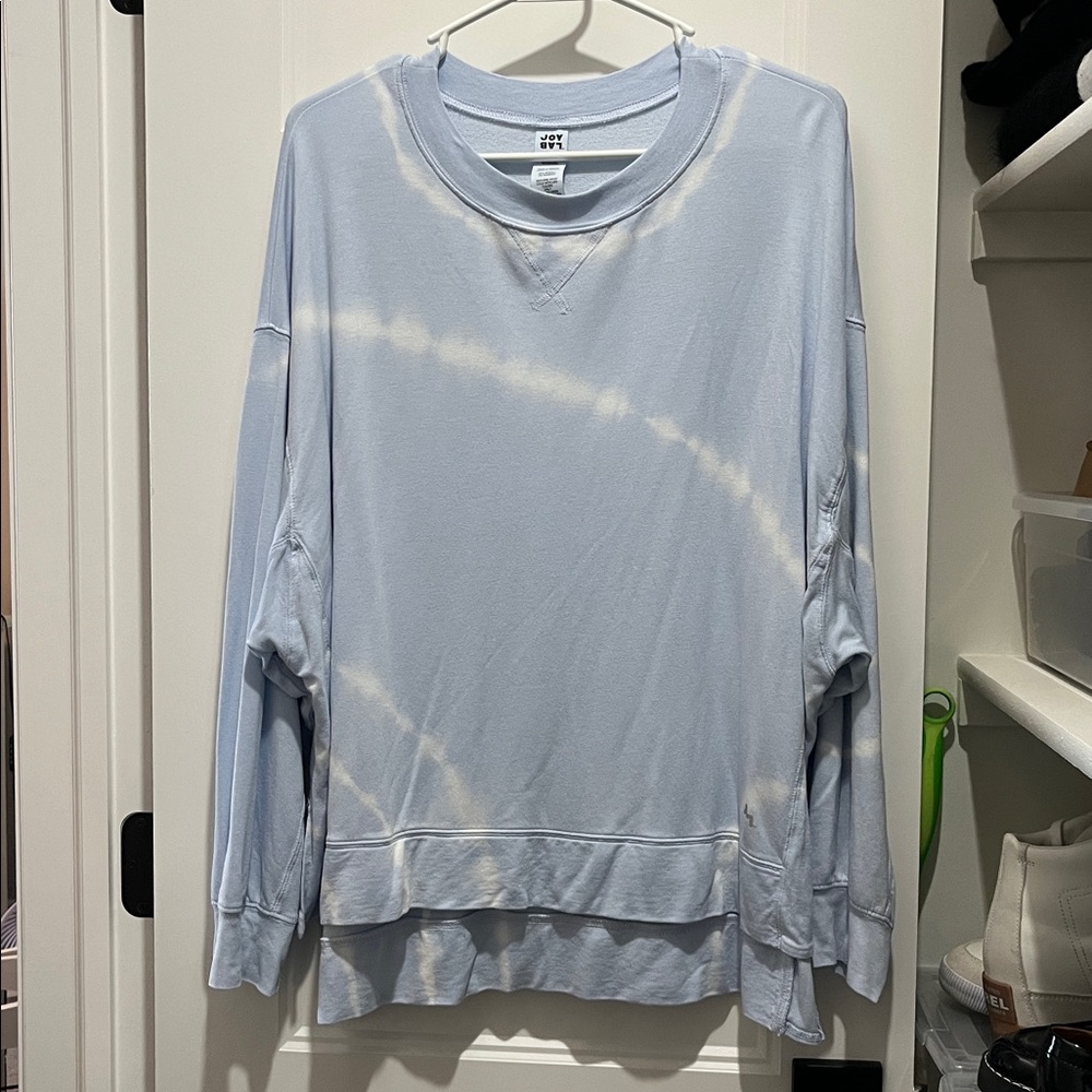 Joy Lab Light Blue Tie-Dye Sweatshirt
